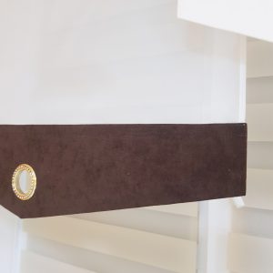 Комплект панельних фіранок Lumelle Ажур 5шт карниз 200см молочний з коричневим (40_4п)