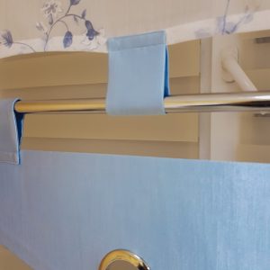 Комплект панельних фіранок Lumelle Rose 3шт карниз 150см блакитні (21_1п)