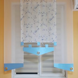 Комплект панельних фіранок Lumelle Rose 3шт карниз 150см блакитні (21_1п)