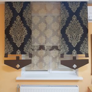 Комплект панельних фіранок Lumelle Damask 250см венге (22_4п)