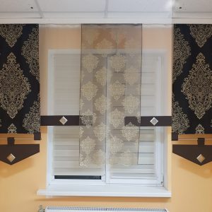 Комплект панельних фіранок Lumelle Damask 250см венге (22_4п)