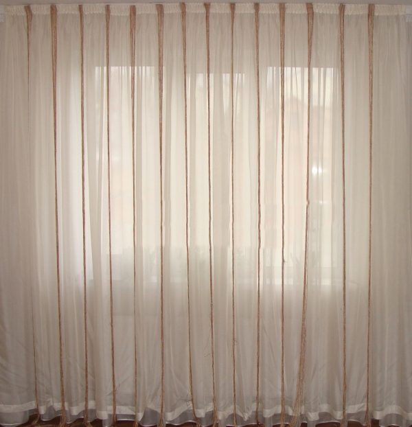 Комплект тюль із вшитими нитками Lumelle 570х260см кремова (21к)