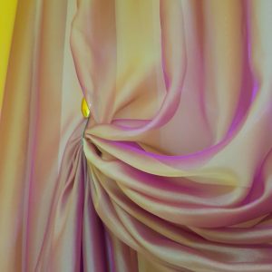 Комплект гардин ламбрекен і шторка Lumelle Асиметрія 200см рожева органза (71_7к)