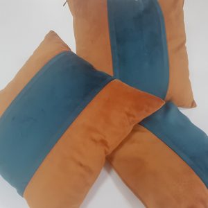 Комплект декоративних подушок Lumelle Оксамит 33х33см 2шт 25х22см 1шт бірюза і коричневий (п_0183)