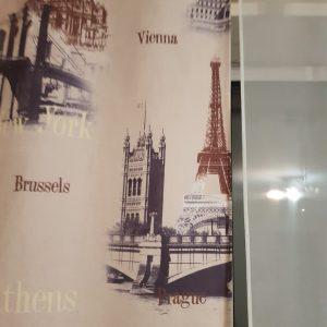 Комплект панельних фіранок на петлях Lumelle City 5шт карниз 200см коричневий з бежевим (71_2п)
