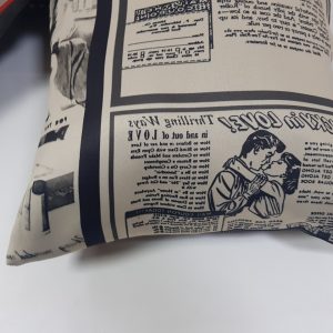 Комплект декоративних подушок Lumelle Retro news 32х32см 3шт (п_0188)