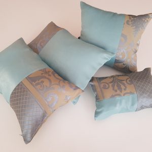 Комплект декоравних подушок Lumelle Classic 48х29см 2шт, 38х32см 1шт, 32х20м 1шт бірюзові та пісочні (п_0199)