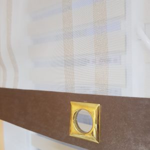 Комплект панельних фіранок Lumelle Клітинка і смужка 5шт карниз 250см бежевий з коричневим (70_2п)