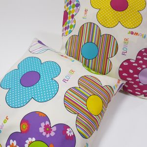 Комплект декоративних подушок Lumelle Flowers Abstract 40х40см 2шт молочні (п_0591)