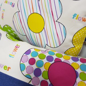 Комплект декоративних подушок Lumelle Flowers Abstract 40х40см 2шт 40х22см 2шт молочні з фіолетовим (п_0593)