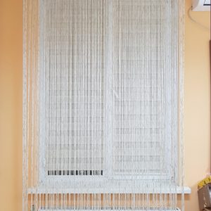 Нитки кисеї Lumelle молочні з люрексом 130cм (1_1нт)