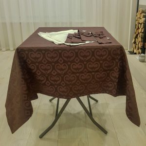 Комплект для сервірування Lumelle Damask, 9 предметів, шоколадний (20_2с)