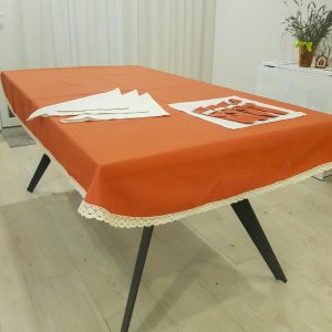 Комплект для сервірування Lumelle Ажур, 9 предметів, теракотовий (7с)