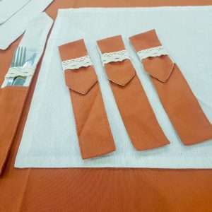 Комплект для сервірування Lumelle Ажур, 9 предметів, теракотовий (7с)