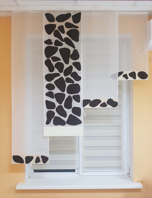 Комплект панельних фіранок Lumelle Shapes, 4 панелі, молочно-шоколадний (28_4п)