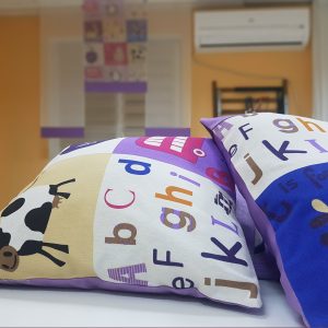 Комплект панельних фіранок Lumelle Kids 3шт карниз 120см фіолетовий з білим (6_4п)