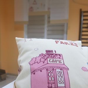 Комплект декоративних подушок Lumelle Paris Kids 38х38см 2шт бежеві з рожевим (п_0634)