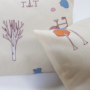 Комплект декоративних подушок Lumelle Paris Kids 38х38см 2шт бежеві з рожевим (п_0634)