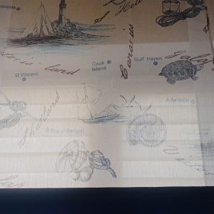 Комплект панельних фіранок Lumelle Морська тема 3шт карниз 150см синій з білим (6_7п)