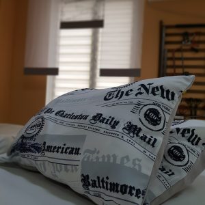 Комплект японських фіранок Lumelle New York Times  3шт ширина 1,55м білі з сірим (6_9п)