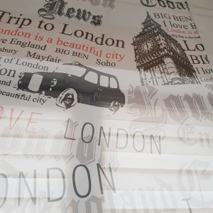 Комплект панельних фіранок Lumelle London 3шт карниз 130см білий з сірим (7_1п)