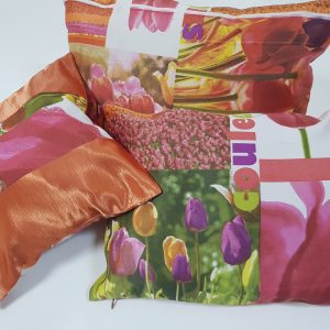 Комплект декоративних подушок Lumelle Flowers Abstract 40х40см 1шт 40х30см 1шт 30х22см 1шт помаранчеві (п_0666)
