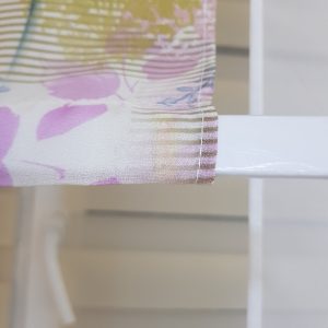 Комплект панельних фіранок Lumelle Троянди 3шт карниз 175см молочний з фіолетовим (14_1п)