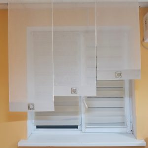 Комплект панельних фіранок Lumelle Simple, 3 панелі молочний батист, на карниз 135см (11_1п)