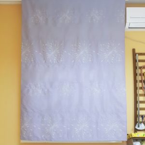 Римська штора Lumelle ніжно-бузкова з абстрактним малюнком 140cмх190см (9_5р)