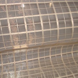 Комплект тюль на люверсах Lumelle Клітка карниз 200см бежевий з коричневим (10т)