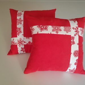 Комплект декоративних подушок Lumelle Snow 40х40см 2шт червоні (п_0670)