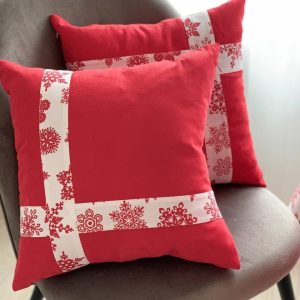 Комплект декоративних подушок Lumelle Snow 40х40см 2шт червоні (п_0670)