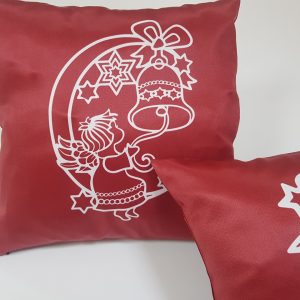 Комплект декоративних подушок Lumelle Новорічні 40х40см 2шт червоні (п_0680п)
