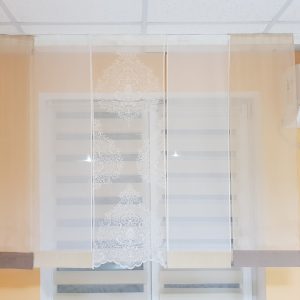 Комплект панельних фіранок Lumelle Ажур Коронка 5шт карниз 160см молочний (25_1п)