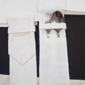 Комплект текстилю для сервірування Lumelle, 14 предметів, коричнево-молочний (11_6с)