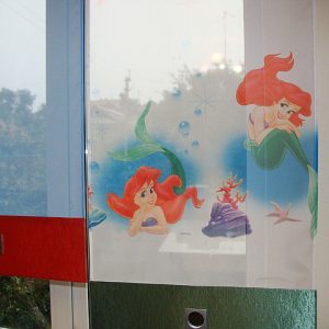 Комплект панельних фіранок Lumelle Русалка карниз 200см червоний з блакитним (2п)