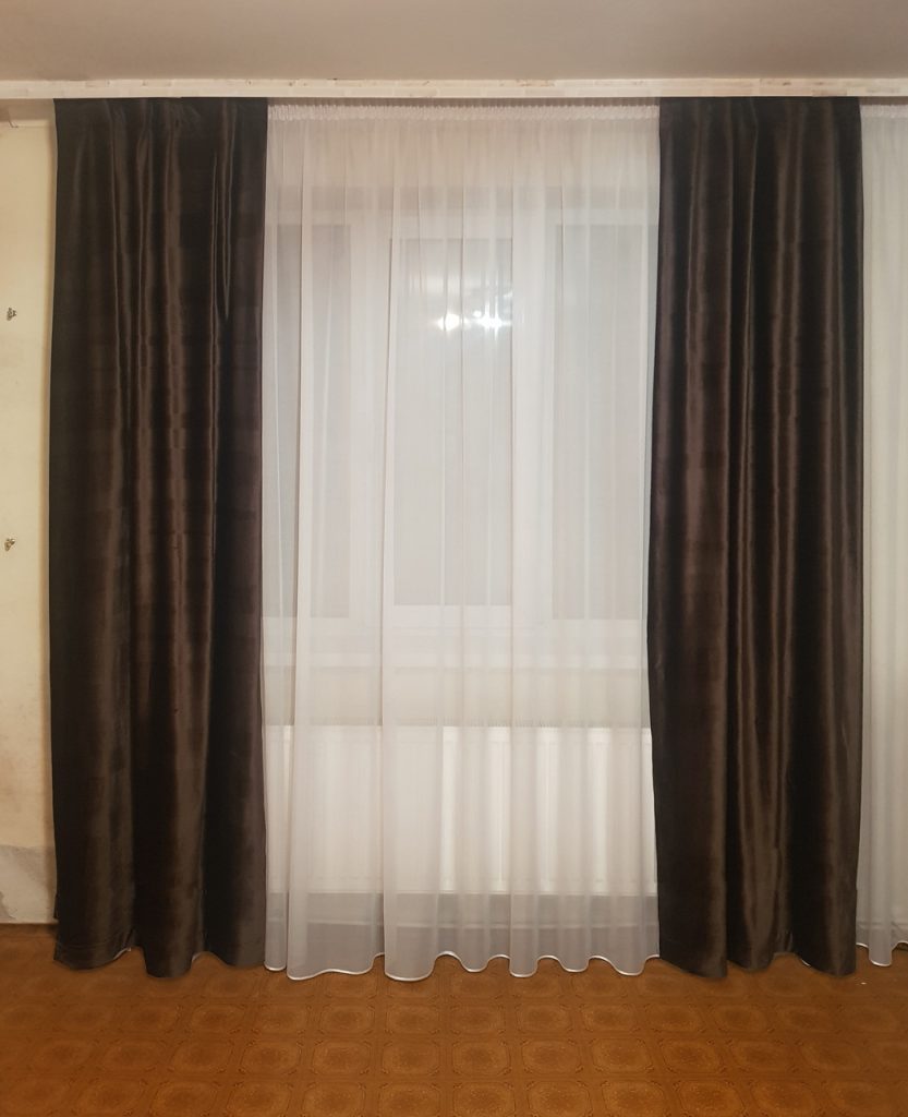 Комплект готових штор Lumelle Оксамит, 2 шт, 100×248 см, шоколадний (11_5ш)