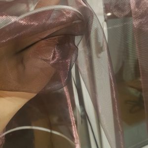 Тюль до підвіконня Lumelle фатин карниз 150см коричневий з молочним (34_5а)