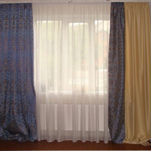 Штори Lumelle Арда Сині з пісочним (15ш)