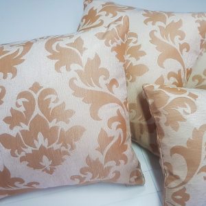 Комплект декоративних подушок Lumelle Damask 40х40см 2шт 45х38см 1шт 36х28см 1шт пісочні (п_0696)
