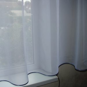 Тюль до підвіконня в дитячу кімнату Lumelle Кораблики карниз 150см білий (2_2а)
