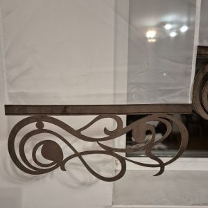 Комплект панельних фіранок Lumelle Ажур 6шт карниз 240см молочний з коричневим низом (40_5п)