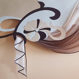 Жорсткий ламбрекен з шторою Lumelle Exclusive на карниз 250см коричневий (141_7л_z)