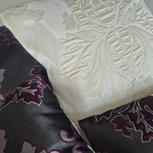 Комплект декоративних подушок Lumelle Damask 4шт фіолетовий з молочним (п_0706)