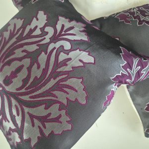 Комплект декоративних подушок Lumelle Damask 4шт фіолетовий з молочним (п_0706)