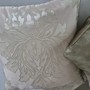 Комплект декоративних подушок Lumelle Damask двосторонні 4шт оливковий із салатовим (п_0711)