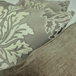 Комплект декоративних подушок Lumelle Damask двосторонні 3шт бежевий з коричневим (п_0713)
