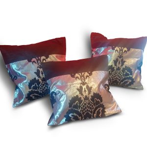 Комплект декоративних подушок lumelle Damask 40х40см 3шт срібло з чорним (п_0046)
