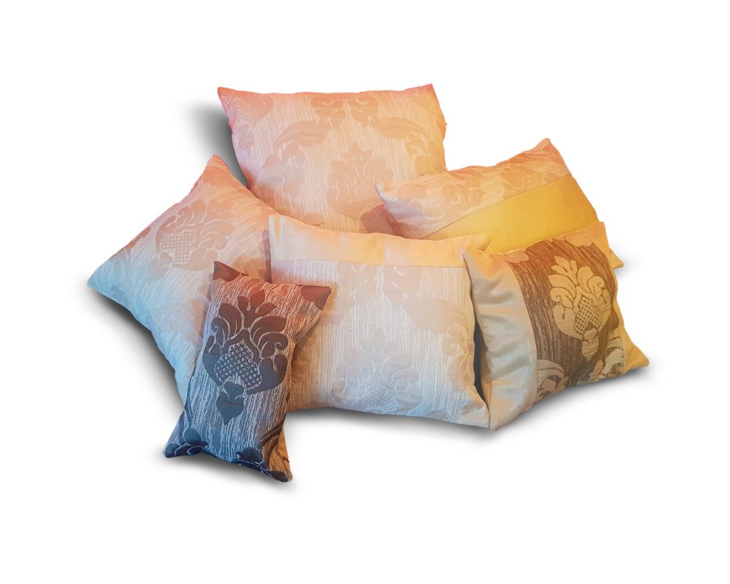 Комплект подушок Lumelle Damask 6шт молочні з коричневим (п_0047)