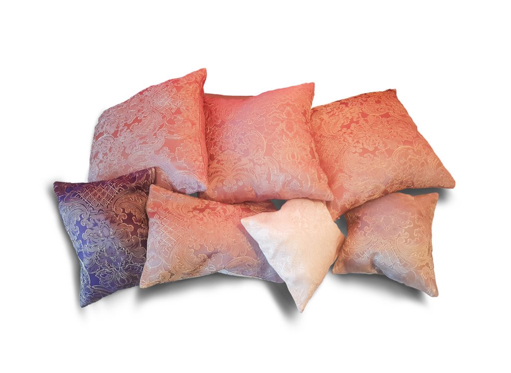 Комплект декоративних подушок Lumelle Damask 7шт коралові (п_0052)